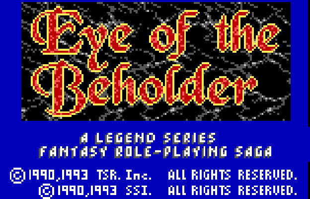 Eye of the Beholder (Unlreleased) Title Screen